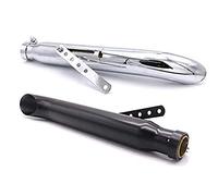 Moto Universel Tuyau D'échappement Silencieux Pour Harley Dyna Softail Fatboy Road King FLHR Sportster 1200 883 (Chrome)