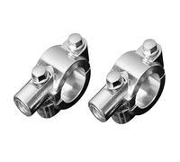 Moto Vélo 7/8'' Support De Montage Guidon Poignée Miroir Pince Chromé