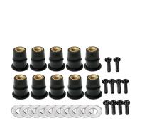 Moto Vis Compatible Avec 10/30PCS M5 M6 Boulons De Pare-brise De Moto Vis Métriques Écrou De Puits De Caoutchouc Fixation Universelle Kit De Quincaillerie