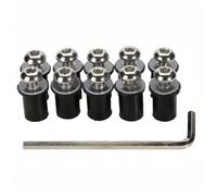 Moto Vis Compatible Avec YAMAHA Pour YZF-R15 R25 Pour R125 R1 600R Pour R1M/1S/LS 10 Pièces M5 Kit De Vis Et Boulons Pour Pare-brise Kit De Vis Et Boulons Pour Fixation Du Pare-brise