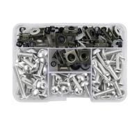 Moto Vis Pour Pare-Brise Kit De Vis Et Écrous Pour Carénage Moto Pour DUCATI Pour Multistrada V4 S 1200S V4S Fixations, Boulons Clips Carrosserie Boulons De Carénage En Aluminium(Argent)
