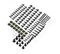 Moto Vis Pour Pare-Brise Kit De Vis Et Écrous Pour Carénage Moto Pour Suzuki K1 K2 K3 K4 K5 K6 K7 K8 K9 K10 190 Pièces Clips Fixation Boulons De Carénage En Aluminium(Noir)