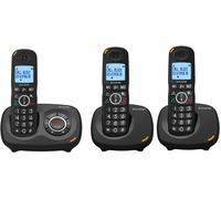 MOTO-Xl595 B Voice Trio - Téléphone Fixe Sans Fil Senior Avec Répondeur - Grand Écran Rétroéclairé - Mains Libres - Fonction Blocage Des Appels - Audio Boost - Répondeur 14 Min - 3 Combinés - Noir