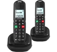 MOTO-Xl685 Duo - Téléphone Fixe Sans Fil Dect Senior Format Xl - Écran Graphique Haute Lisibilité - Grandes Touches - Audio Boost - Mains Libres - Blocage Des Appels - 2 Combinés - Noir