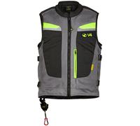 Motoairbag MAB v4 Gilet airbag, noir/gris/néon, Taille L/XL