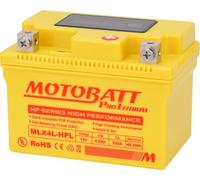 MOTOBATT - Batterie Lithium Moto HP MLX4LHPL | 12V 4.0Ah 320CCA | Ultraligera con BMS Integrado | Compatible avec Honda, Yamaha, Kawasaki, Suzuki, BMW et toutes
