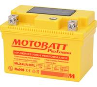 MOTOBATT - Batterie Lithium Moto HP MLX4LRHPL | 12V 4.0Ah 320CCA | Ultraligera con BMS Integrado | Compatible avec Honda, Yamaha, Kawasaki, Suzuki, BMW et toutes