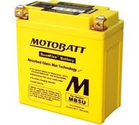 MOTOBATT - Batterie Moto AGM MB5U | 12V 7.0Ah 90CCA | Scellée & Activée en Usine | Compatible avec YB5L-B, 12N53B | Compatible avec Honda, Yamaha, Kawasaki, Suzuki, BMW et toutes