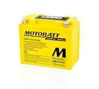 MotoBatt MBTX12U (12V 14 Amp) 200CCA Factory Activated QuadFlex AGM Battery