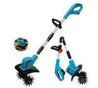 Motobineuse Électrique pour Batterie Makita 18V, Motobineuse sans Fil, Largeur/Profondeur de Travail 10/25 cm,360rpm, Pliable, Tube Télescopique, pour Jardins et Cours (sans Batterie)