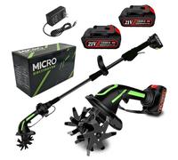 Motobineuse Electrique sans Fil, 21V 2 en 1 Motoculteur Électrique, 235 RPM Portable Motobineuse sur Batterie, Largeur/Profondeur de Travail 10/10 cm, Cultivateur pour Jardin, Yard, Culture du Sol