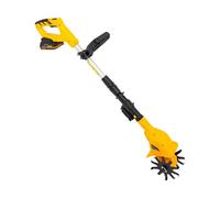 Motobineuse électrique sans fil 250 tr/min, profondeur de coupe de 25 cm, mini motoculteur avec batterie pour pelouse, yard, culture du sol