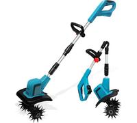 Motobineuse Electrique sans Fil pour Batterie Makita 18V, Largeur de Travail 20 cm, Profondeur de Travail 15 cm, 4 Fraises, Poignée Rabattable, Motoculteur pour Retourner la Terre, Désherber