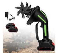 Motobineuse sans Fil, Cultivateur Électrique Portatif À Main, Outil Rotavator pour Sol, Largeur de Travail 10cm, Profondeur de Travail 10cm Style A 2 Battery