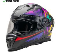 MOTOBLOUZ Casque Intégral EROS PSYCHO Black | ECE 22.06 XS = 53-54 cm