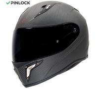 MOTOBLOUZ CRONOS CARBON Casque de moto intégral | Homologué ECE 22.06 | Pinlock Inclus | Carbon mat | Casque scooter MOTOBLOUZ M
