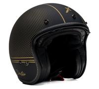 MOTOBLOUZ ELEMENT SUGAR HILL Casque de moto JET avec visière solaire | Homologué ECE 22.06 | Black Mat | Casque scooter MOTOBLOUZ L