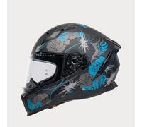 MOTOBLOUZ EROS FELINE Casque intégral avec visière Solaire | Homologué ECE 22.06 | Casque Full-Face Moto et Scooter | Femmes et Hommes | Tailles XS-XL