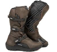 MOTOBLOUZ KRUGER EVO Bottes Moto Enduro Homme Certifiées CE Norme EN 13634 Cuir de Vachette Protections Malléoles et Tibias 3 Boucles Aluminium Inserts Rétro-Réfléchissants Semelle Crantée