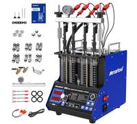 MOTOCOCHE 220V Testeur Nettoyeur d'Injecteurs Ultrasonique Testeur Nettoyeur d'Injecteurs Automobile avec Affichage LED, Testeur Nettoyeur d'Injecteurs 4 Cylindres pour Voitures et Motos