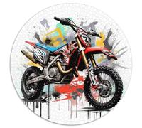 MotoCroix vélo1000 Pièces pour Puzzles pour Adultes Et Enfants Sports BikePuzzle Rond, DécoRation Moderne, Jeu, Cadeau Unique, Jouets Éduchatifs, Difficile, Impossible1000pcs (67.5x67.5cm)
