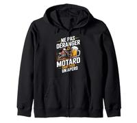 Motocross Apéro Homme Humour Idée Cadeau Motard Drôles Bière Sweat à Capuche