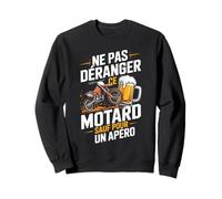 Motocross Apéro Homme Humour Idée Cadeau Motard Drôles Bière Sweatshirt