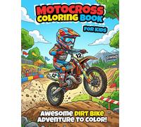Motocross Coloring Book for Kids: Creative Coloring Pages Featuring Racing, Jumps, and Off-Road Fun