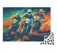 Motocross Course Action Puzzle 1000 Pièces Carton Épais pour Adolescents 12-18, Entraînement De Logique, Jeu De Fête De Vacances, Cadeau D’Anniversaire Attentionné 70x50cm/1000pcs