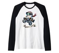 Motocross Dirt Bike Dad Motorcycle Gnome Makes Gravity Check Manche Raglan