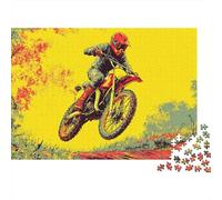 Motocross Dirt Bike Racing-2 Puzzle 1000 Pièces Educa Jouet en Bois Divertissement Créatif Décoration Intérieure Jeu Éducatif Challenge Toy pour Adultes Et Enfants À Partir De 12 Ans 38x26cm/1000pcs