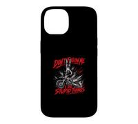 Motocross « Don't Follow Me I Do Stupid Things » Coque pour iPhone 14