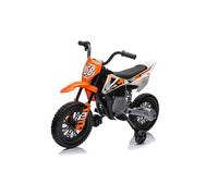 Motocross électrique pour enfants - BENEO - Orange - Batterie 12V - Siège en cuir - Roues EVA souples