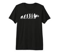 Motocross Evolution of Man, Vélo Tout-Terrain Evolution Funny T-Shirt Haut de Gamme