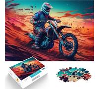 Motocross extrême Puzzles 1000 pièces pour Adolescents Jouets éducatifs d'apprentissage est idéal comme Cadeau pour Toute la Famille 38x26cm