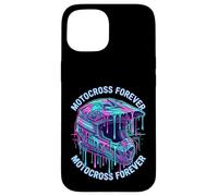 Motocross Forever Casque Graphique coloré Coque pour iPhone 15