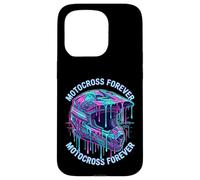 Motocross Forever Casque Graphique coloré Coque pour iPhone 15 Pro