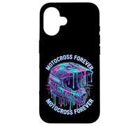 Motocross Forever Casque Graphique coloré Coque pour iPhone 16