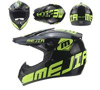 Motocross helmets for adults and children, MX full face motorcycle helmets, dirt bikes, ATV scooters, DOT certified helmets (bright black,XL)