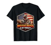 Motocross is My Therapy American Dirt Bike Rider Moto T-Shirt
