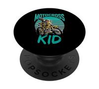 Motocross Kid Dirt Bike Biker Rider PopSockets PopGrip Adhésif