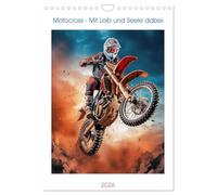 Motocross - Mit Leib und Seele dabei (Wandkalender 2026 DIN A4 hoch), CALVENDO Monatskalender: Motorcross kombiniert Geschwindigkeit, Technik und ... Kurven und herausfordernde Hindernisse rasen.