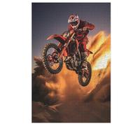 Motocross Puzzle en Bois 1000 Pièces pour Adultes Et Enfants, Puzzles Impossible, Jeu De Patience Coloré, À Partir De 12 Ans (78×53cm)