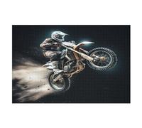 Motocross Puzzles Adultes 1000 Pièces Puzzle en Bois, Jouet De Puzzle De Défi De Cerveau pour des Enfants, Puzzles D’Intelligence (75×50cm)