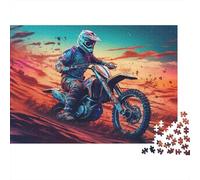 Motocross Rider Action Puzzle 1000 Pièces Carton Épais pour Adolescents 12-18, Entraînement De Logique, Jeu De Fête De Vacances, Cadeau D’Anniversaire Attentionné 38x26cm/1000pcs