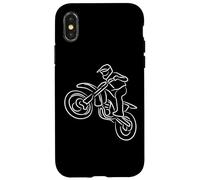 Motocross Rider Drawing Dirt Bike Coque pour iPhone X/XS