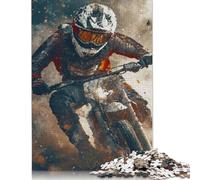 Motocross Rider in Action Puzzle 1000 Pièces Educa Jouet en Bois Divertissement Créatif Décoration Intérieure Jeu Éducatif Challenge Toy Adultes Et Enfants À Partir De 14 Ans 1000pcs (75x50cm)