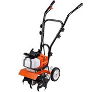 Motoculteur 43CC Cylindrée Motoculteur à gaz - 300mm Largeur de montage motoculteur - 100mm Profondeur de culture motoculteur acier - Lame de culture motoculteur - 1110x448x910mm Cultivateur