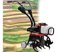 Motoculteur à essence 4 temps avec réservoir de carburant de 1,2 L pour la culture du sol, le contrôle des mauvaises herbes et le creusement dans les pelouses et les jardins