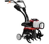 Motoculteur à essence de jardin - Moteur 4 temps 55 cc, cultivateur léger avec 4 lames, conçu pour un labour efficace